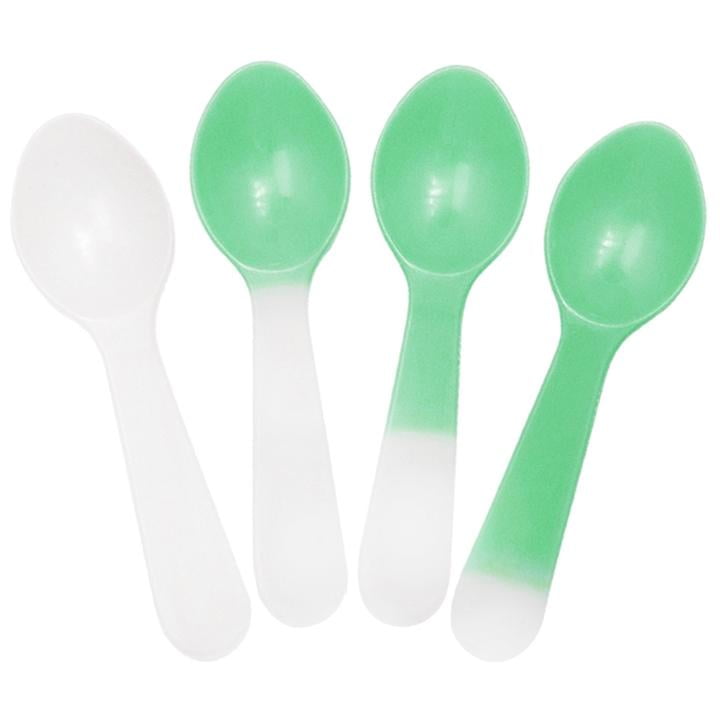 Tabletop & Serving 100 3" Plastic White Taster Mini Sample Spoons