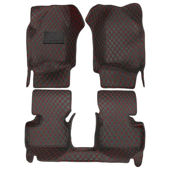 Tuqiang Floor Mats Carpet Mercedes-Benz GLC 2018-2022 Auto Carpets Leather Waterproof Black and Red