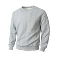 thumbnail image 5 of Mens Sweatshirts Solid Color Casual Fashion Loose Fit Crew Neck Shirts Soft Comfortable Long Sleeve Pullover Tops Spring Fall Outfits Clothes Grey XXL, 5 of 5