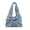 Light blue, variant on Denim Hollow Weave Bow Shoulder Handheld Crossbody Bag Polyester Mini Commute Tote Bag Niche Fashion Elegant Bag in Navy Blue for Daily Outfits