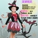 thumbnail image 2 of Disfraces de Halloween para niñas pequeñas, disfraz de carnaval, disfraz de actuación, capa de bruja, elfo, vestido mágico, sombrero, conjunto de disfraz, 2 of 5