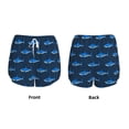 thumbnail image 3 of Balery Cute Shark Pantalones cortos deportivos para mujer con forro y dos bolsillos, elásticos, para entrenamiento, gimnasio, yoga-Large, 3 of 7