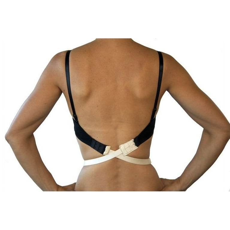 Bra Low Back Converter Strap Extenders - Black Nude White - Backless 1 & 2  hooks