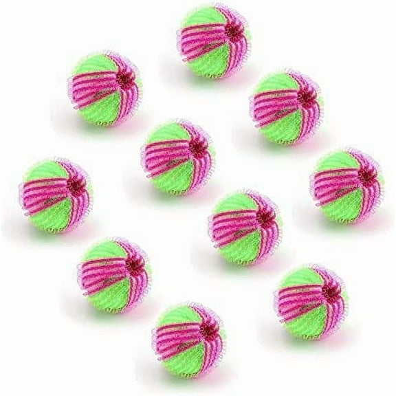 Pet Hair Remover for Laundry Reusable Dryer Balls Washer and Dryer Ball Remove Long Hair Dogs Cats Pets Clothes Washing Machine Dryer Ball Lint Remover for Laundry (Pack of 10,Pink Green)