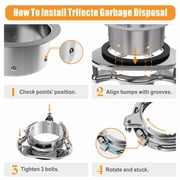 Trifecte 3/4HP Garbage Disposal, 3800RPM DC Motor Continuous Feed Food Waste Disposal with Power Cord
