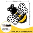 thumbnail image 3 of Bumble Bee Spring Summer Front Door Sign, Polka Dot Farmhouse Wood Door Hanger Outdoor Outside Porch Decor, Buffalo Plaid Check Bow Wooden Wreath Indoor Wall Hanging Decoration, 3 of 9