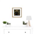 thumbnail image 2 of Engelberts Self Portrait In Uniform Of The Rifles 8X8 Inch Square Wooden Framed Wall Art Print Picture with Mount, 2 of 4
