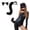 A726 Black 7.5x6.7x1.2", variant on Halloween 3D Cute Animal Tail Pendant Women Holder Pompoms Tail Fashionable Hairy Tail 50Cm Halloween Plush Tail With Plush Ear Headband Event & Party
