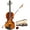 Natural-1/8, variant on Canddidliike 1/4 Acoustic Violin Beginner Kits with Lightweight Case, Brazilwood Bow and Rosin - Natural