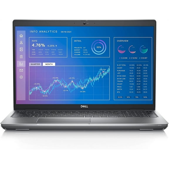 Restored Dell Precision 15.6" Touch 16GB 512GB SSD Core™ i9-11950H 2.60GHz WIN11P, Gray