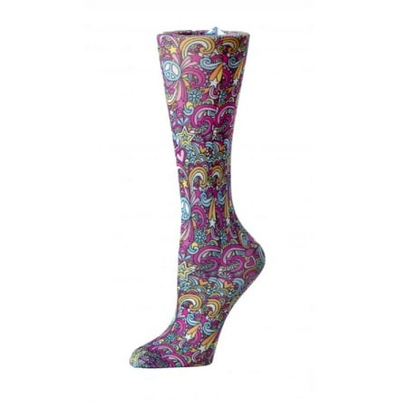 

Cutieful Compression Socks Sheer Color: 60 s Peace Size: OS