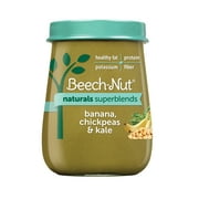 Beech-Nut Naturals Superblends Stage 3, Banana Chickpea & Kale Baby Food, 4 oz Jar