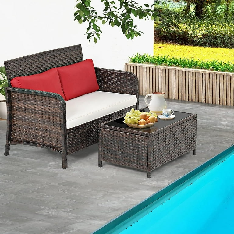 Rattan patio loveseat sale