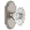 Silver, variant on Grandeur Biarritz Crystal Door Knob with Arc Plate