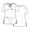 thumbnail image 2 of Maevn Red Panda Women's Curved Mock Wrap Scrub Top, 2 of 3