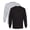 Black+Heather Grey 2 Pack, variant on Men's Heavyweight Cotton Long Sleeve T-Shirts, Tee Shirt 100% Cotton Crewneck Tee (Heather Charcoal, L)