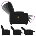 thumbnail image 3 of vidaXL Fauteuil Inclinable de Massage en Similicuir Noir, 3 of 5