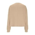 thumbnail image 3 of FAIWAD Long Sleeve Tops for Women Pleated Long Sleeve Crewneck Shirts Trendy Casual Clothes, 3 of 6