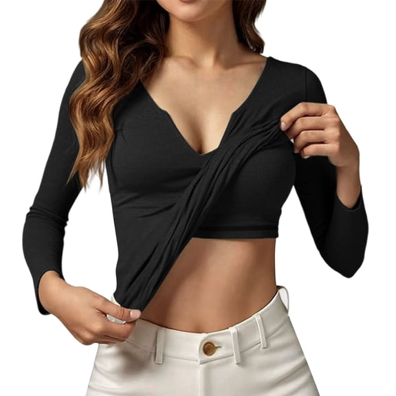 EDFBUYKRS Women's Striped Button Down Blouses Casual Long Sleeve Shirts with Pocket M