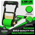 thumbnail image 5 of Rhino USA Wheel Chock Tie Down Kit (4,500lb Break Strength) Heavy Duty Trailer Tire Straps System, 5 of 6