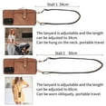 thumbnail image 6 of for Samsung Galaxy A32 5G Wallet Case, Crossbody Phone Purse with Card Holder for Women, Zipper PU Leather Carrying Cover Gift with Shoulder Strap Kickstand Anti-drop for A32 5G - Brown, 6 of 10