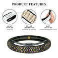 thumbnail image 6 of Easygdp Mardi Gras Shiny Green Purple Elastic Steering Wheel Cover, Auto Accessories, Fit Suvs, Vans,Cars, Trucks -15 inch, 6 of 8
