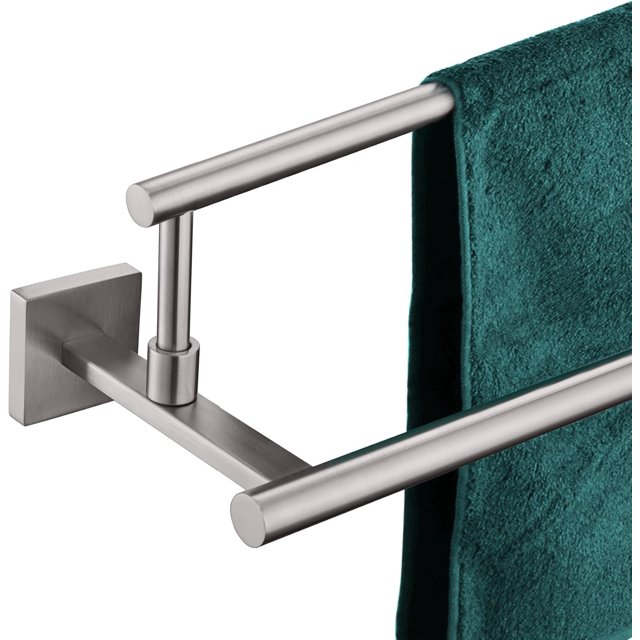 Bathroom Towel Bars Double Towel Rails Matte Towel Holder for Kitchen Garage Wall Mount Stainless Steel BBKL