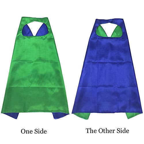 Juego de Capa de Superhéroe Reversible para Niños con Máscara de Fieltro para Niños Niñas Moligoo Moligoo