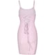 thumbnail image 5 of Vestido mini ajustado para fiesta en club con tirantes finos y purpurina sexy para mujer, con cordones en la espalda, 5 of 8