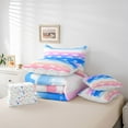 thumbnail image 6 of Homewish Kawaii Ombre Sky Clouds Bedding Comforter Set 7pcs for Kids Children,Abstract Gradient Queen Bedding Sets Super Cozy,Dreamy Princess Queen Sheet Sets,Ultra Soft Home Decor,Reversible, 6 of 8