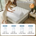 thumbnail image 3 of 2 inch Gel Memory Foam Mattress Topper Queen Size High Density Cooling Pad Pressure Relief Bed Topper with Removable Washable Cover, 3 of 9