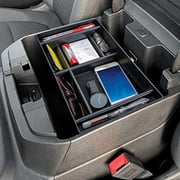 PIMCAR Center Console Organizer Compatible with 2020-2022 Chevy Silverado/GMC Sierra 1500/2500 HD/3500 HD and 2019 Chevy Silverado 1500/GMC Sierra 1500 (Full Console w/Bucket Seats ONLY) Black Trim