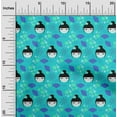 thumbnail image 2 of oneOone Rayon Turquoise Blue Fabric Asian Japanese Fan Fabric For Sewing Printed Craft Fabric By The Yard 56 Inch Wide, 2 of 4