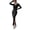 Black, variant on Women Spring Fall Dress V Neck Slit Hem Thread Slim Fit Long Sleeves Ankle Length Knitted Elastic Maxi Dress Shopping Dating Party Dress