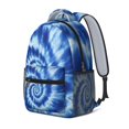 thumbnail image 2 of Blue and White Tie Dye Pattern Backpack for School, Cute School Bag with Adjustable Shoulder Straps and Padded Back, 15.3"x11"x6.7", 2 of 5