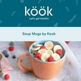 thumbnail image 5 of Kook 25-Oz Soup Cup Travel Mug with Handle & Microwave Lid, Set of 2 Blueberry & Orange, 5 of 7