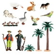 thumbnail image 1 of Figuras de granja de plástico realistas, juego de fiesta, animales de granja, figuras, juguetes 13 piezas, 1 of 8