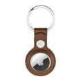 thumbnail image 2 of Slinger Leather Case for AirTag Finder, Anti-Scratch Protective Skin Cover with Keychain Compatible with AirTags 2021 (Brown), 2 of 4