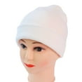 thumbnail image 2 of Nooxsoe Women Beanie Slouchy Beanie Hat Ribbed Knit Beanie Winter Beanie Knitted Beanie Thickened Warm Bonnet Stretch Winter Hat Soft Warm Seamless Beanie Cap Womens Hats White One Size, 2 of 5