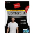 thumbnail image 3 of Men's Comfort Fit White Crewneck T-Shirt, 4 + 2 Bonus Pack, 3 of 4