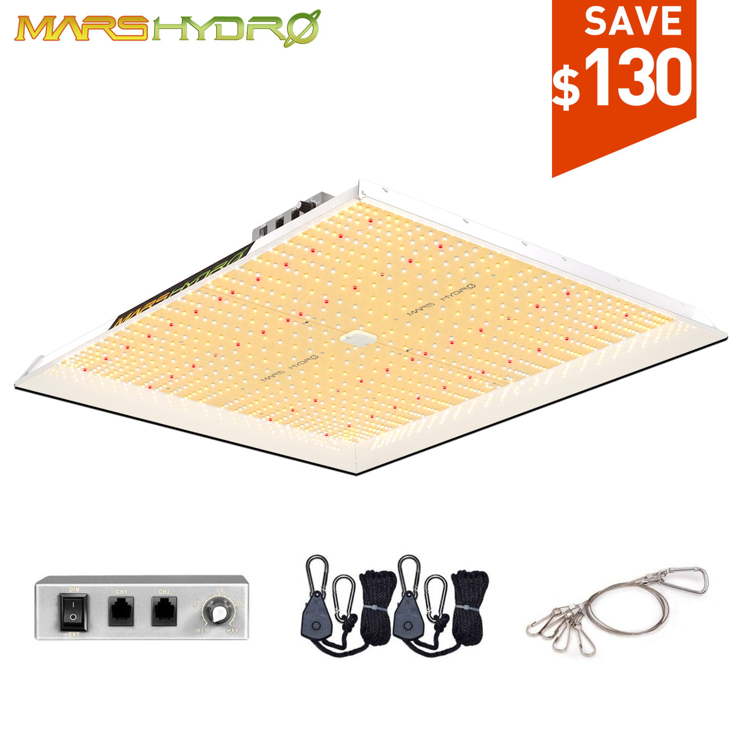 MARS HYDRO SP 150 Led Grow Light Sunlike Full Spectrum Grow Lamps for Indoor Plants Veg and Flower Bloom Hydroponic LED Growing Lights Fixtures for Greenhouse 2ft Four for 4x4 Coverage 