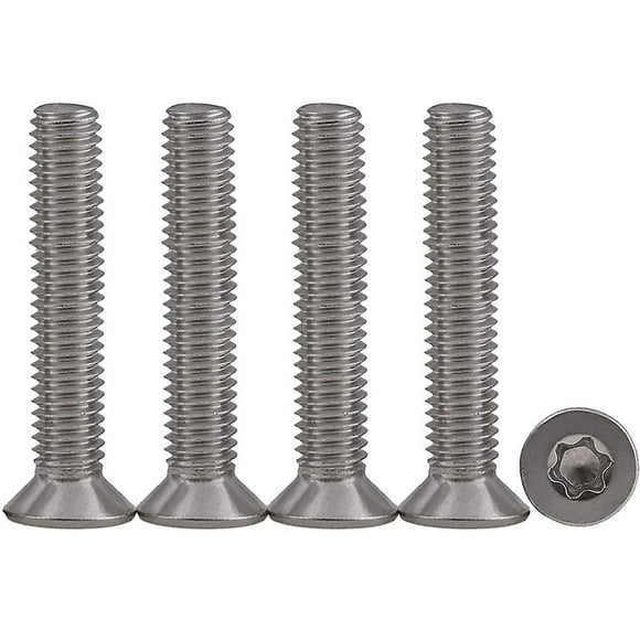 25pcs M5 X 40 Countersunk Head Screws 304 Stainless Steel Torx Screws Machine Screws Standard Drive Fully Threaded Screws