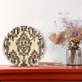 thumbnail image 2 of Elegant Damask Pattern Round Wall Clock Battery Operated Silent Non-Ticking Bedroom Office Kitchen Home School Decor 10"(Gold), 2 of 10