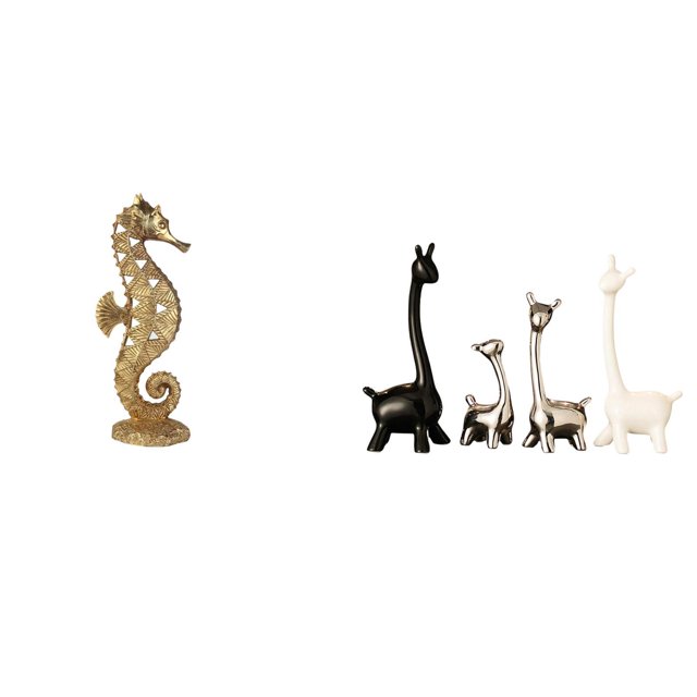 Estatua de resina,Estatua de resina para decoración del hogar,manualidades,oro,Escultura de oro,figura de resina,regalos decorativos,Estatua de alce y ciervo,Estatua de jirafa de