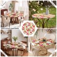 thumbnail image 5 of Tcwhniev Indoor Outdoor Patio Round Fitted Vinyl Tablecloth, Flannel Backing, Elastic Edge, Waterproof Wipeable PVC Table Cover, Sunflowers Pattern for 5-Seat Table of 36"-44" Diameter, 5 of 8