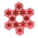 thumbnail image 1 of Molde de silicona para nieve con 12 agujeros para hornear, fondant, cupcakes, postres, color rosa, 1 of 2