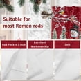thumbnail image 7 of Christmas Snowman Valances for Windows, 42 x 18in, Tree Winter Bird Berry Red Wood Grain Rod Pocket Kitchen Valance Curtain Light Filtering Window Treatments for Living Room Bedroom, 1 Panel, 7 of 7