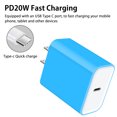 thumbnail image 2 of USB C Charger Block,4PACK USB C Block,HAOANO 20W PD Type C Charger Block USB Wall Charger Adapter Plug USB C Charger Brick Power Delivery Fast Charge Charging Block Type C, 2 of 5