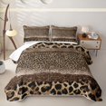 thumbnail image 2 of Erosebridal Vintage Leopard Stripe Twin Quilt Set,Jungle Animal Print Twin Coverlet Set For Girls,2 Pieces, 2 of 7