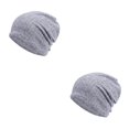 thumbnail image 1 of Sonducket Gorros apilables, gorros, gorros casuales de otoño, gorros clásicos de moda, ropa para exteriores, gorro de punto gris Gris 2piezas, 1 of 6